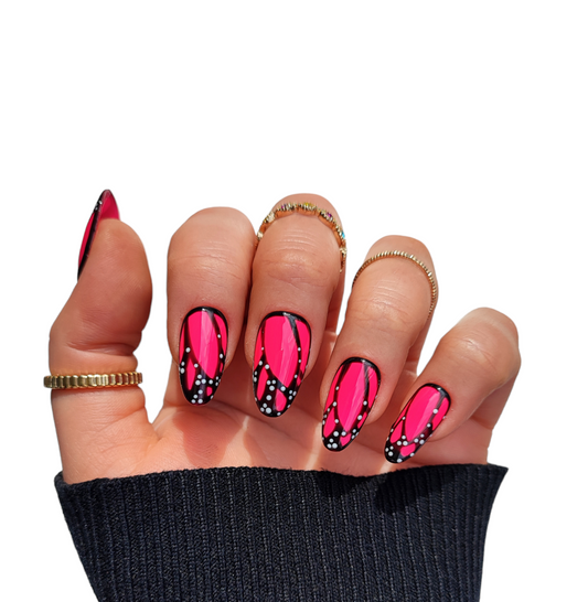 Press On Nails Sommer Neon Pink