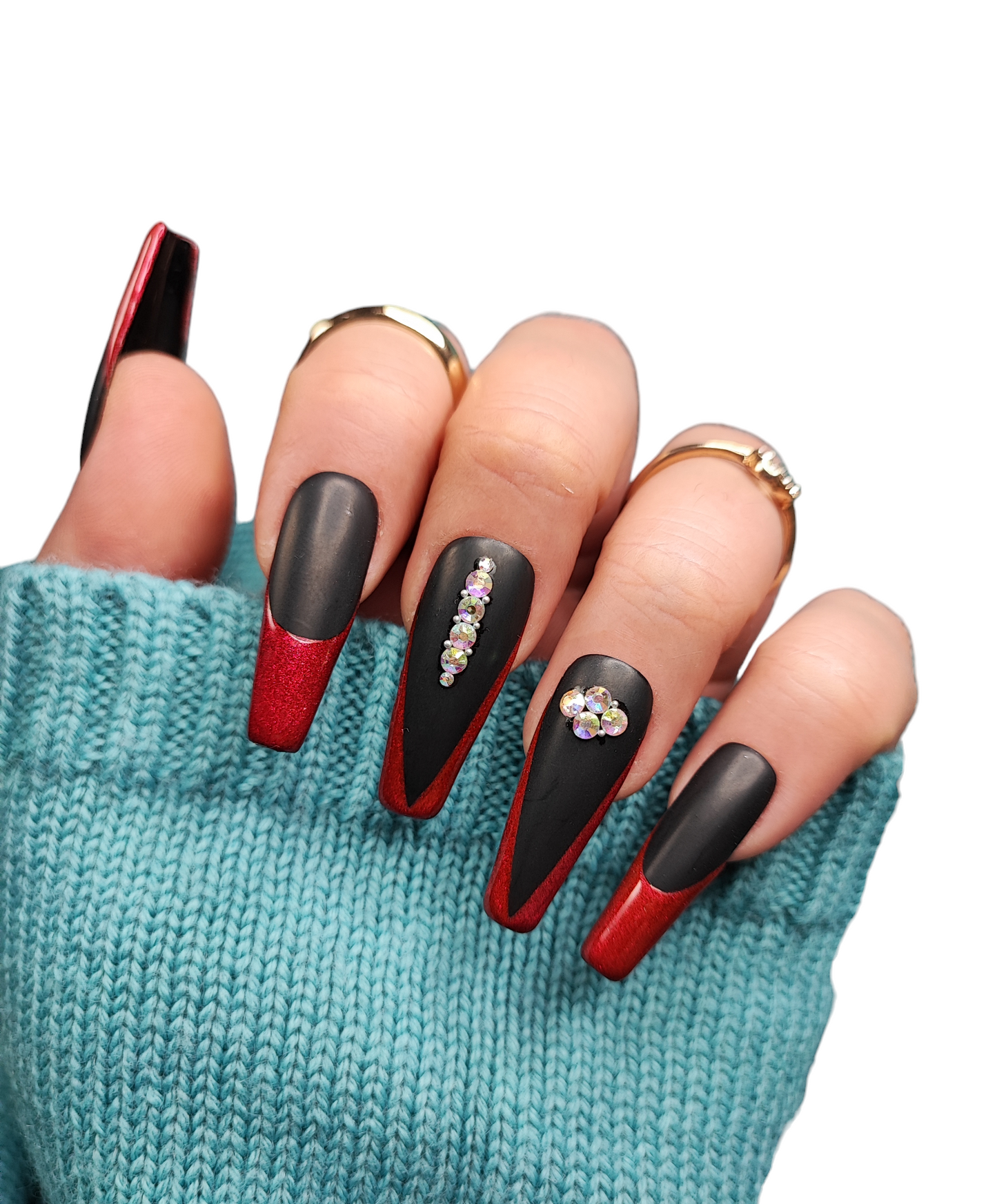 Press On Nails Black Gothic