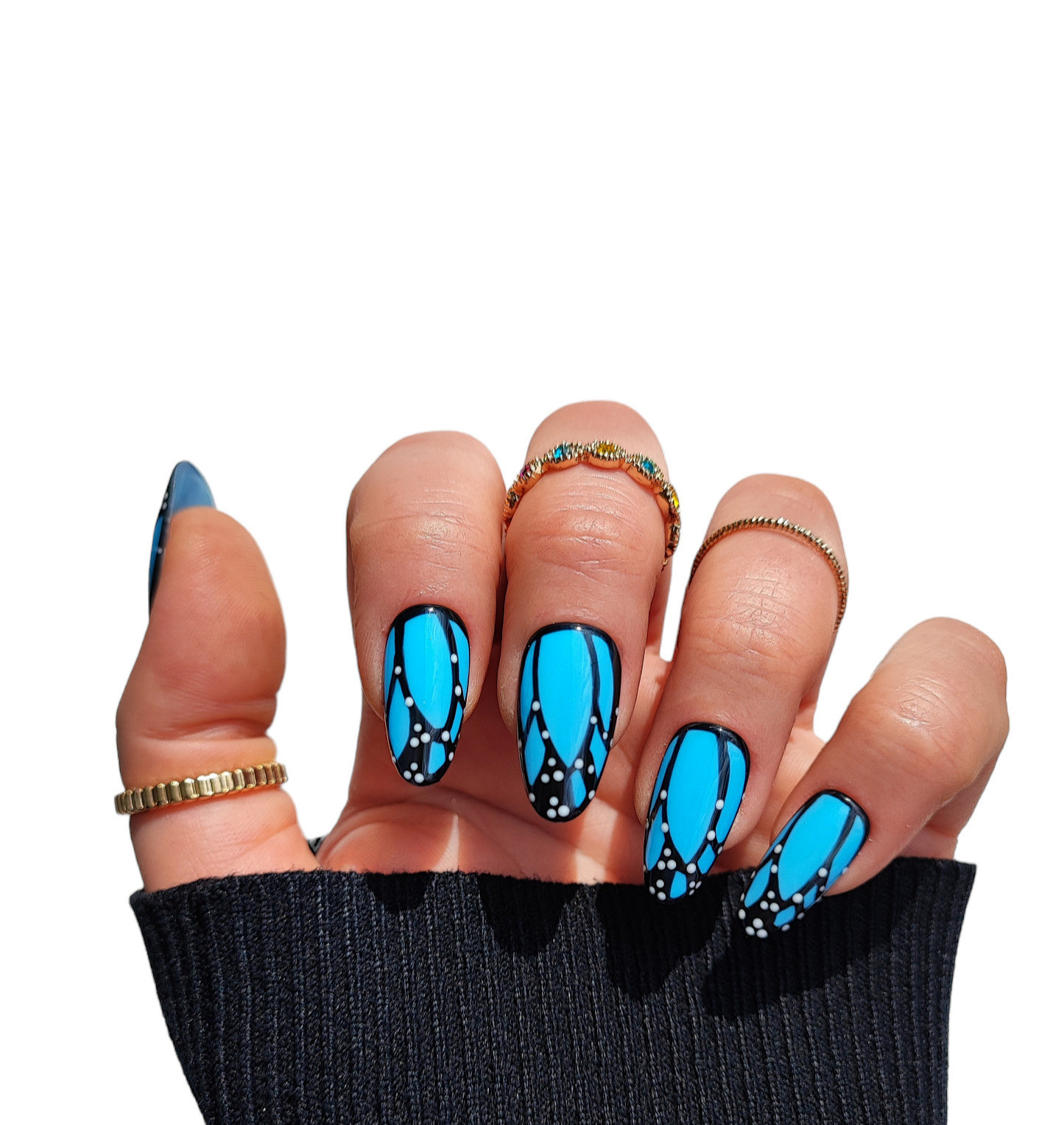 Press On Nails Sommer Baby Blau