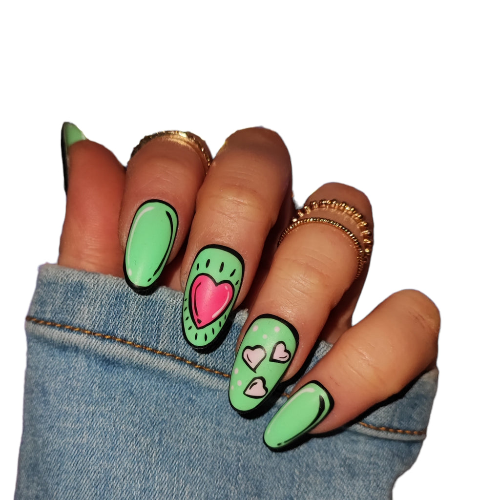 Press On Nails Love Mint