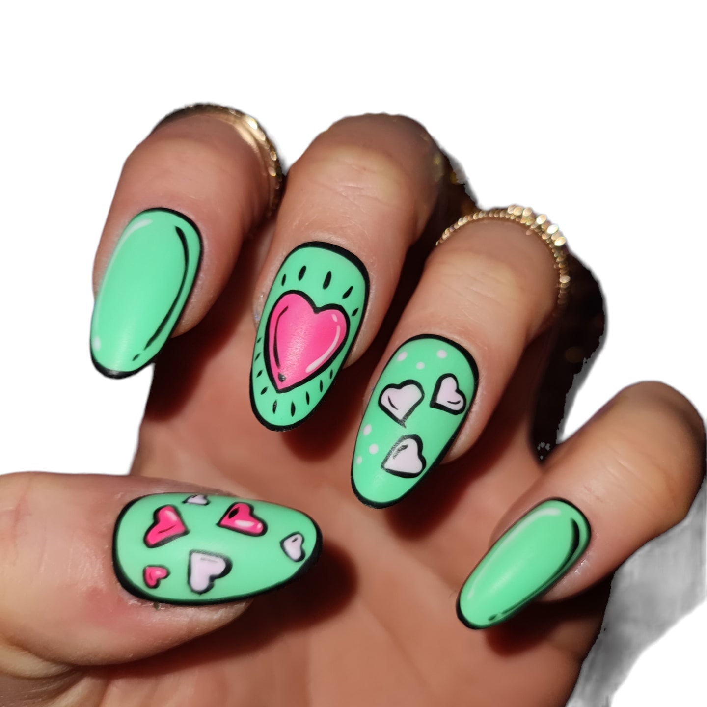 Press On Nails Love Mint